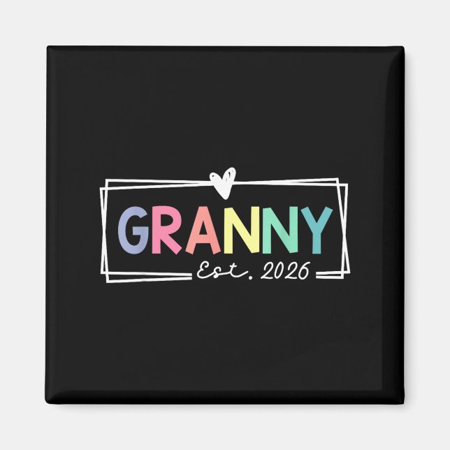 Granny Est 2026 Promoted To Grandma 2026 For Grand Magnet (Front)