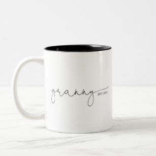 Granny Established   Grandma Gift Two-Tone Coffee Mug