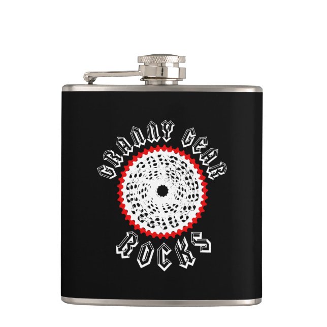 Granny Gear Rocks Cycling Flask (Front)