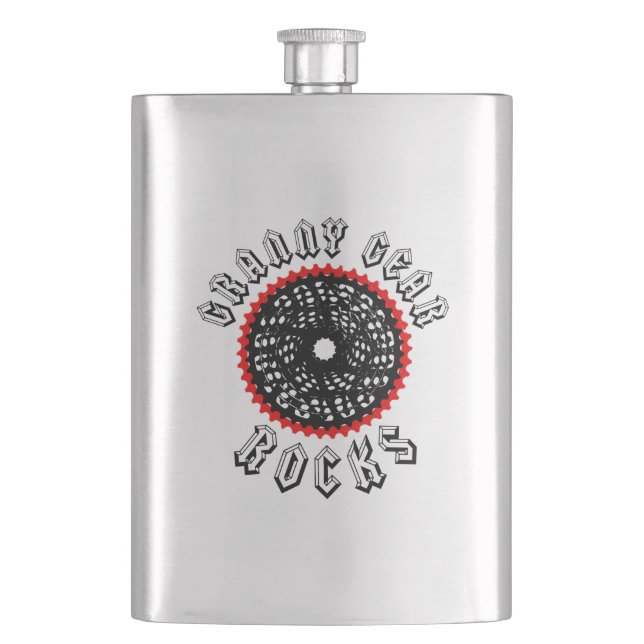 Granny Gear Rocks Cycling Flask (Front)