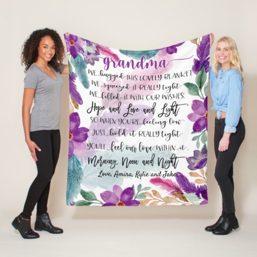 Granny Gift Custom Grandma Blanket Personalized 