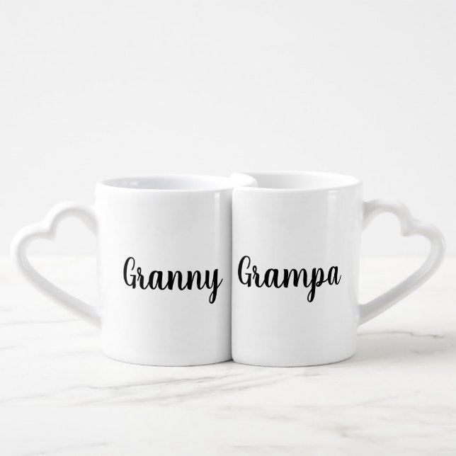 Granny Grampa Calligraphy Mugs Simple modern (Front Nesting)
