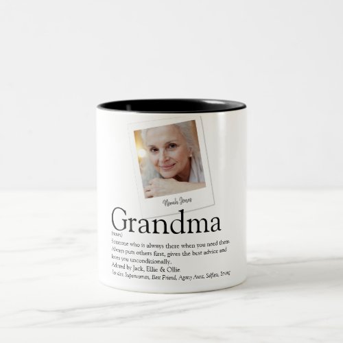 Granny Grandma Grandmother Definition Photo Two_Tone Coffee Mug
