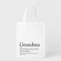 Granny Grandma Grandmother Definition Quote Grocery Bag