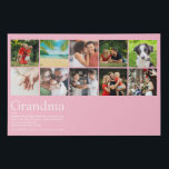 Granny Grandma Grandmother Photo Collage Pink Faux Canvas Print<br><div class="desc">1o photo collage for you to personalize for your special Grandma, Grandmother, Granny, Nan, Nanny or Abuela to create a unique gift for birthdays, Christmas, mother's day or any day you want to show how much she means to you. A perfect way to show her how amazing she is every...</div>