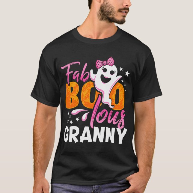  Granny Halloween Womens Fab Boo Lous Premium  T-Shirt (Front)