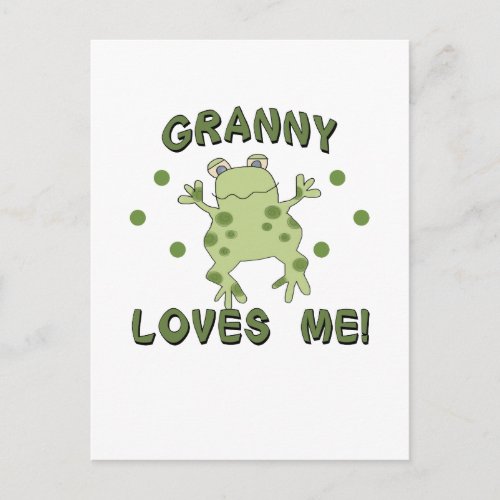 Granny Loves Me Frog Postcard