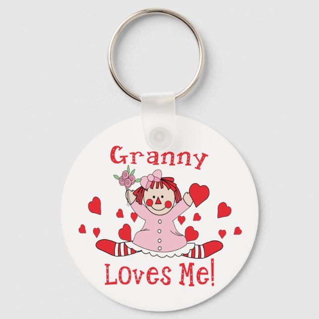 Granny Love's me Rag Doll Keychain (Front)