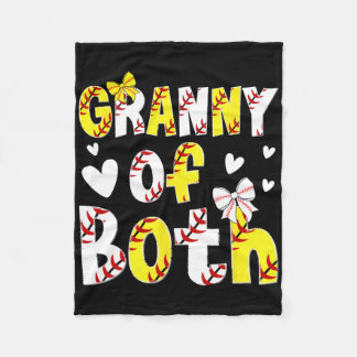 Granny Of Both Proud Softll Sell Granny Grandma Fleece Blanket