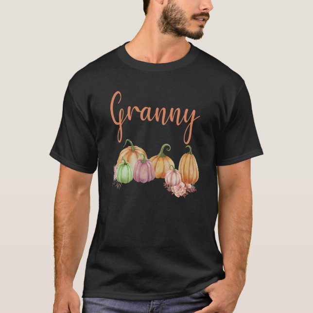 Granny Of Little Pumpkin First Birthday Autumn Pum T-Shirt (Front)