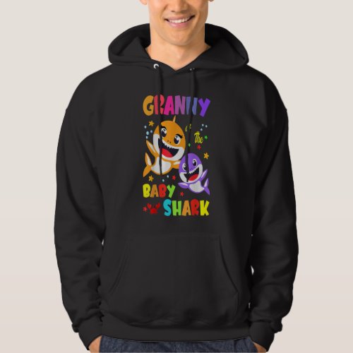 Granny Of The Baby Shark Birthday Granny Shark Hoodie