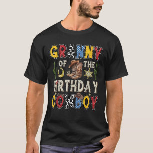 Granny Of The Birthday CowBoy Rodeo Granny Western T-Shirt