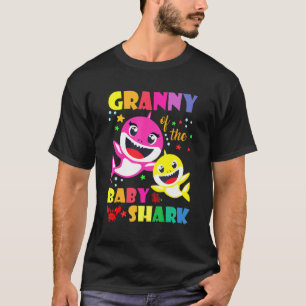 Granny Of The Birthday Shark Dad Mom Matching Fami T-Shirt