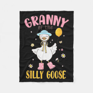 Granny Of The Silly Goose First Birthday Family Ma Fleece Blanket