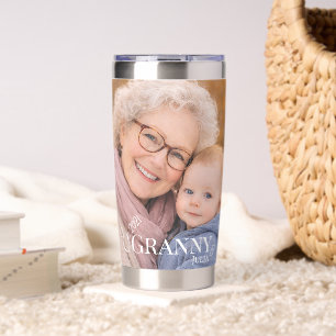 Granny or Grammy photo Established Year Heart Insulated Tumbler