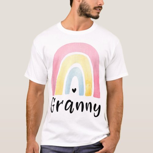 Granny Rainbow For Women Grandma Mothers Day Chri T_Shirt