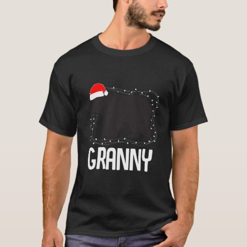 Granny Santa Hat Christmas Bear Matching Family T_Shirt