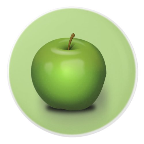 Granny Smith Apple Ceramic Knob