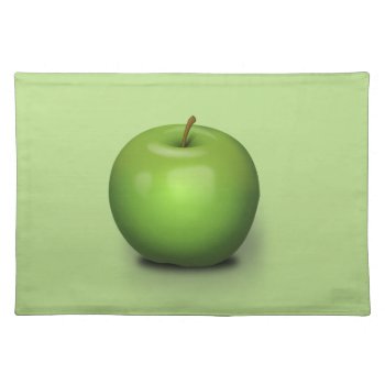 Granny Smith Apple Cloth Placemat by BlackBrookDining at Zazzle