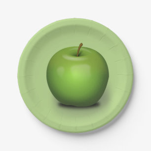 Granny Smith Apple Paper Plates