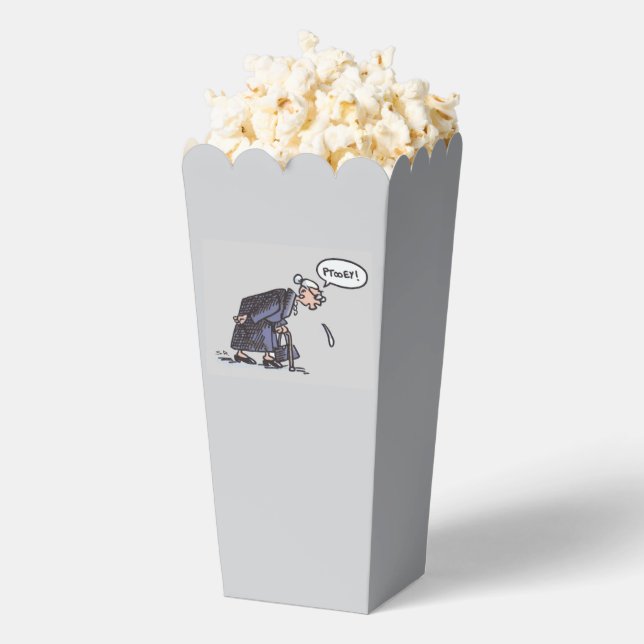 Granny Spitting! gray popcorn boxes (Popped)