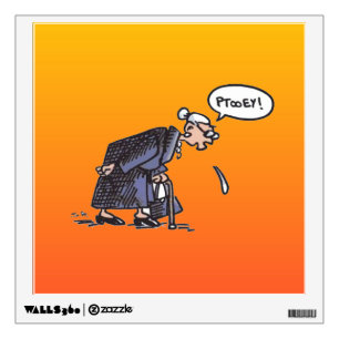 Granny Spitting! sunrise square wall decal