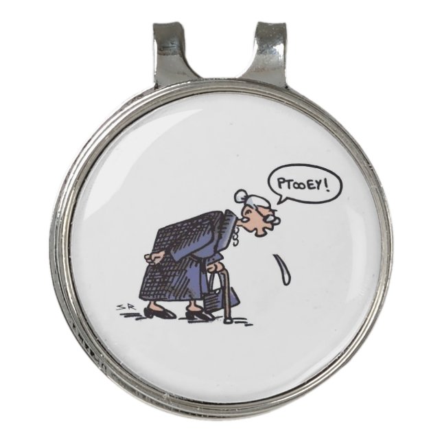 Granny Spitting! white hat clip (Front)