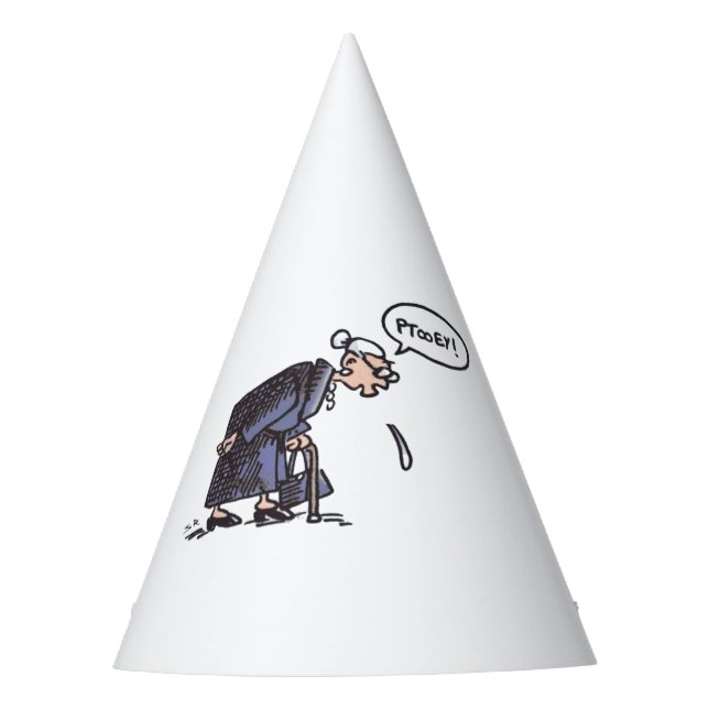 Granny Spitting! white party hats (Front)
