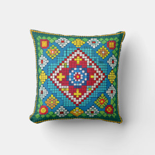 Granny Square Bloomers Throw Pillow