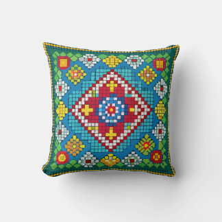 Granny Square Bloomers Throw Pillow