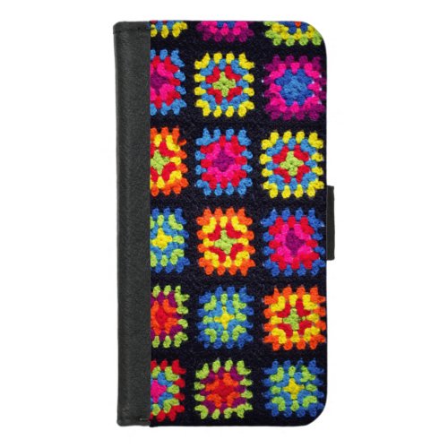 Granny Square _ Crochet iPhone 87 Wallet Case
