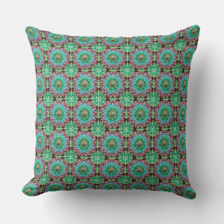  Granny Square Crochet Pattern Seventies Retro Bei Throw Pillow