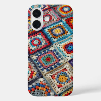 Granny Square Crocheted Quilt iPhone 16 Case