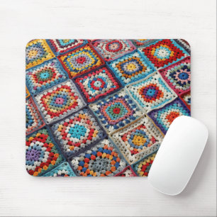 Granny Square Crocheted Quilt  Mouse Pad