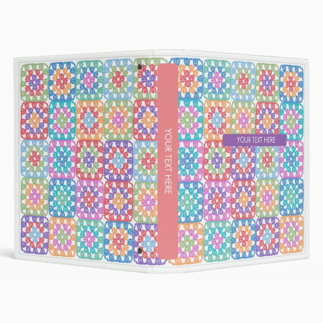 Granny Squares 1" Binder (Background)