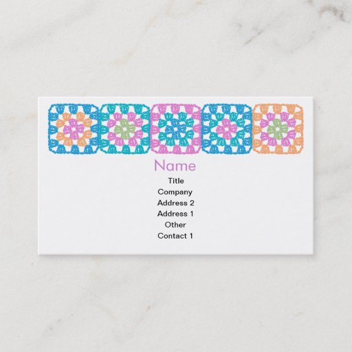 Customizable Granny Squares Business Card