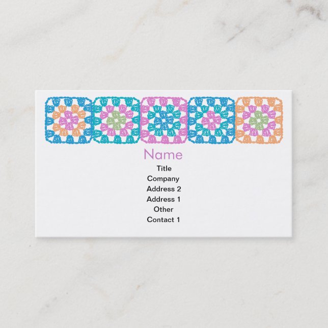 Granny Squares Business Card (Front)