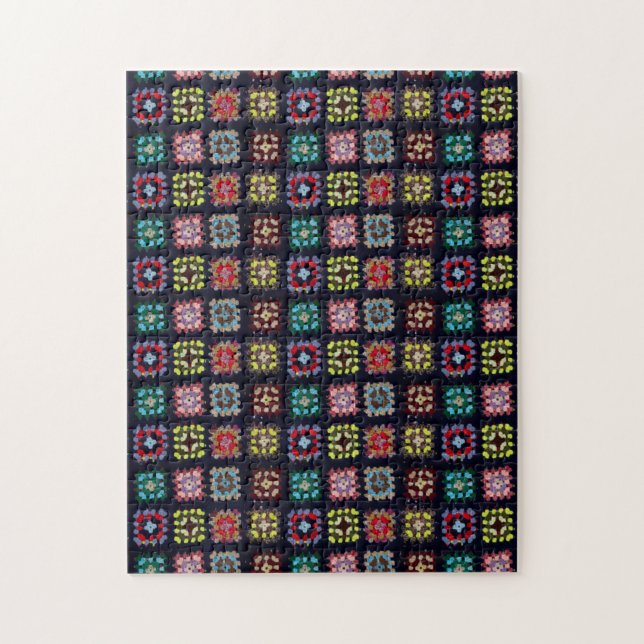 Granny squares jigsaw puzzle (Vertical)
