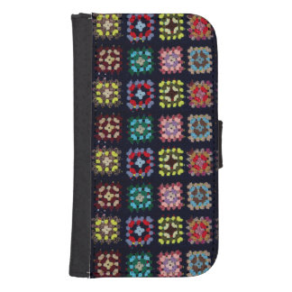 Granny squares phone wallet