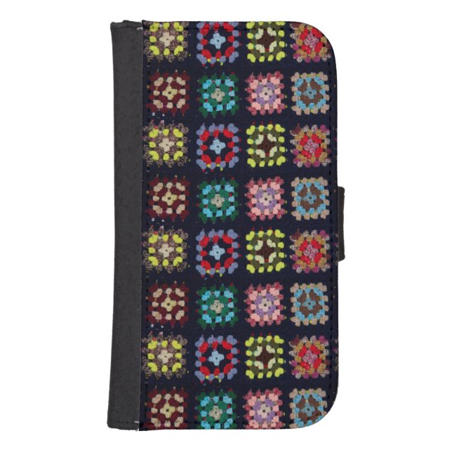 Granny squares samsung galaxy wallet case (Front)