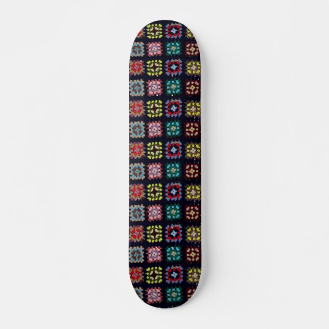 Granny squares skateboard deck (Front)