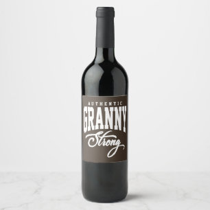 Granny Strong Wine Label