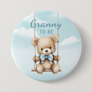 Granny To Be Teddy Bear Swing Button