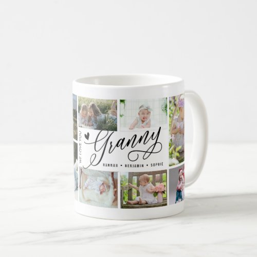 Granny We Love You Photo Collage Coffee Mug