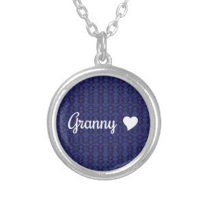 Granny With Heart Silver Plated Necklace