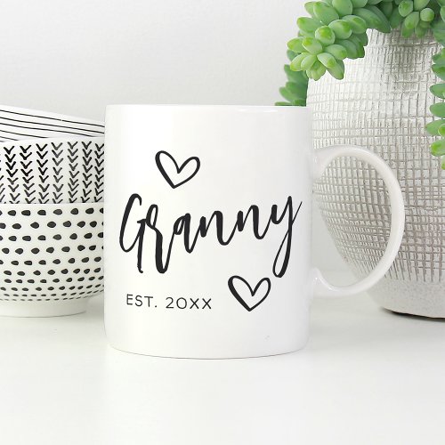 Granny Year Established Grandma Coffee Mug