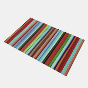 Granny's colorful stripes, with soft rough aspect doormat