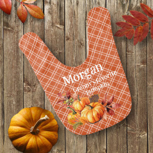 Granny's Favorite Pumpkin First Thanksgiving Baby Bib