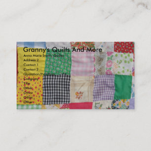 Granny's Quilts And More Business Card