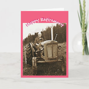 Granny's tractor Retirement Card